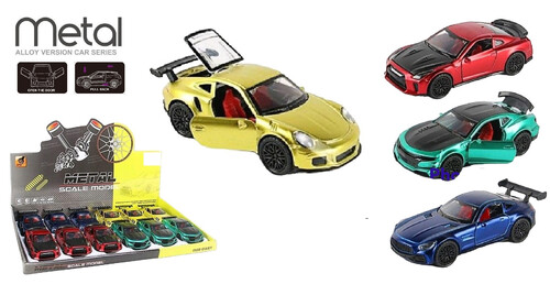 COCHE METAL C/LUZ Y SONIDO 12X5CM 4 MODELOS - EXP. 12U