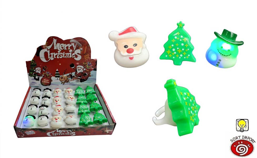 ANILLO CON LUZ NAVIDAD SURTIDOS - CAJA 24