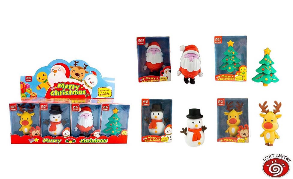 GOMAS GIGANTES NAVIDAD PUZZLE SURTIDAS - EXP. 12