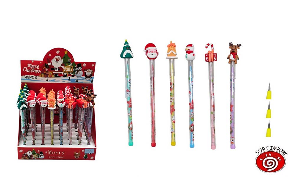 LAPIZ NAVIDAD MINAS INTERCAMBIABLES - EXPOSITOR 48U