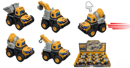 VEHICULOS CONSTRUCCION PUSH 12X10CM 4 MODELOS - EXP. 12U