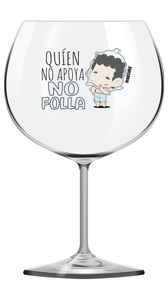 COPA CRISTAL BALON FRASE QUIEN NO APOLLA