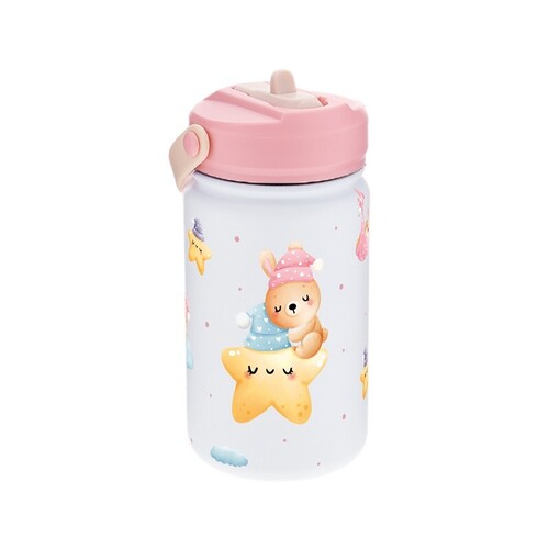 BOTELLA TERMICA 330ML C/ ADAPTADOR INFANTIL CONEJITO DULCE