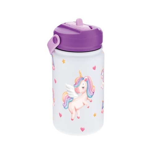 BOTELLA TERMICA 330ML C/ ADAPTADOR INFANTIL UNICORNIO