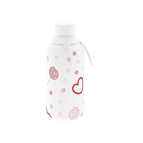 BOTELLA TERMICA 500 ML BLANCO CORAZONES ICE LOLLIPOP