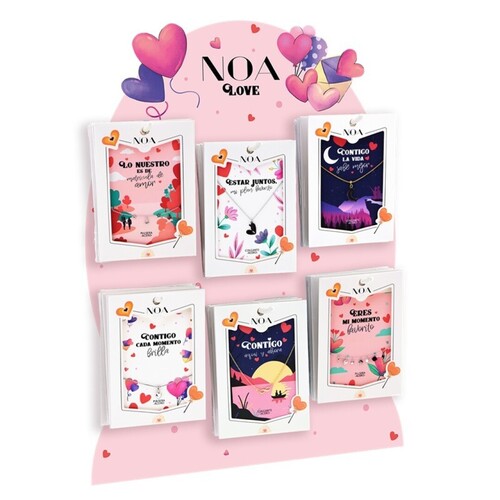 EXPOSITOR 24 PIEZAS BISUTERIA NOA ENAMORADOS SURTIDOS