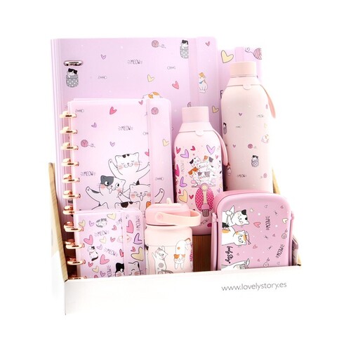 EXPOSITOR SURTIDO MINI MEOW LOVE ROSA