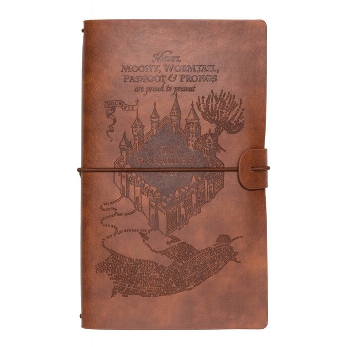 CUADERNO VIAJE HARRY POTTER 20X12CM TAPA CUERO SINTETICO