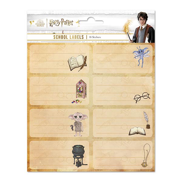 ETIQUETAS ESCOLARES ADHESIVAS 8X4CM HARRY POTTER