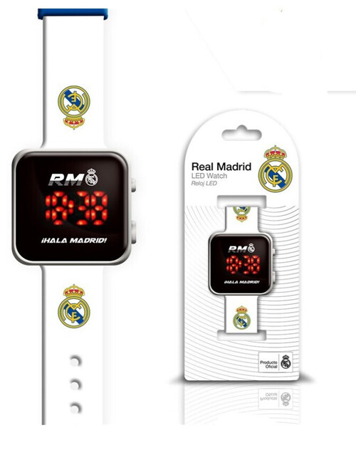 RELOJ LED REAL MADRID BLANCO 18X7,5X3CM