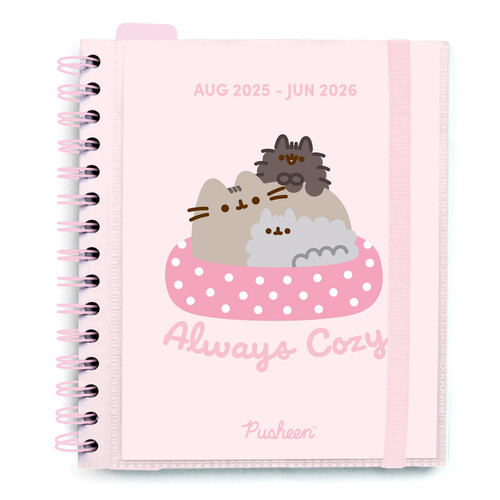 AGENDA ESCOLAR 14X16CM DP 25-26 ESPIRAL TAPA PP PUSHEEN