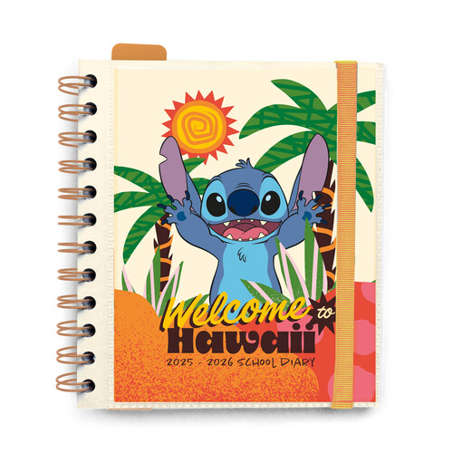 AGENDA ESCOLAR 14X16CM DP 25-26 ESPIRAL TAPA PP DISNEY STITC