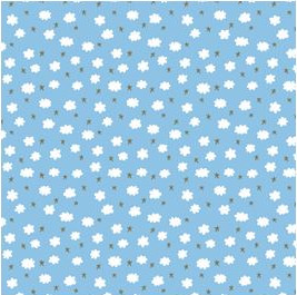 BOBINA 62 CM INFANTIL NUBES BLANCAS FONDO AZUL CLARO