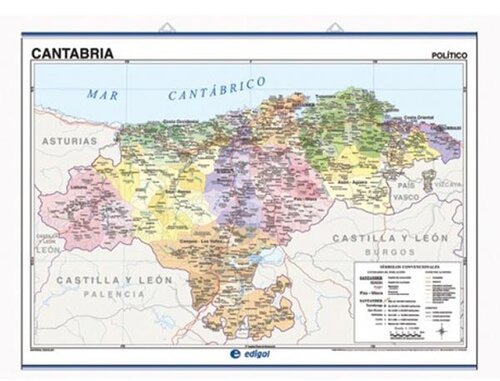 MAPA MURAL EXTREMADURA 140X100CM
