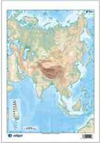 MAPA MUDO ASIA FISICO - 50U PACK