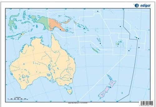 MAPA MUDO OCEANIA POLITICO - 50U PACK