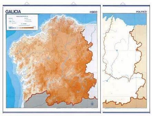 MAPA MUDO GALICIA POLITICO - 50U PACK