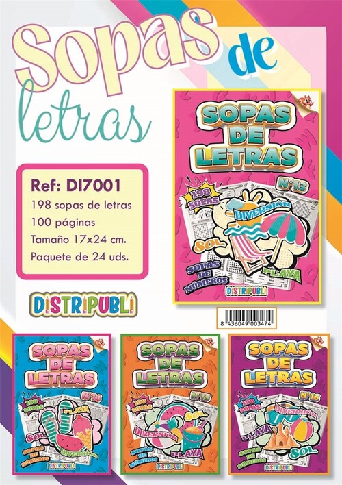 SOPAS DE LETRAS 100 PAGINAS 4 TITULOS SURTIDOS