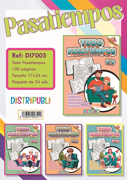 TODO PASATIEMPOS 100 PAGINAS 4 TITULOS SURTIDOS