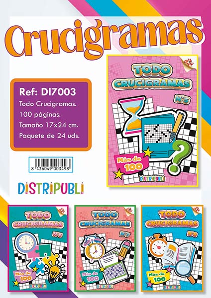 MAS DE 120 CRUCIGRAMAS 132 PAGINAS 4 TITULOS SURTIDOS