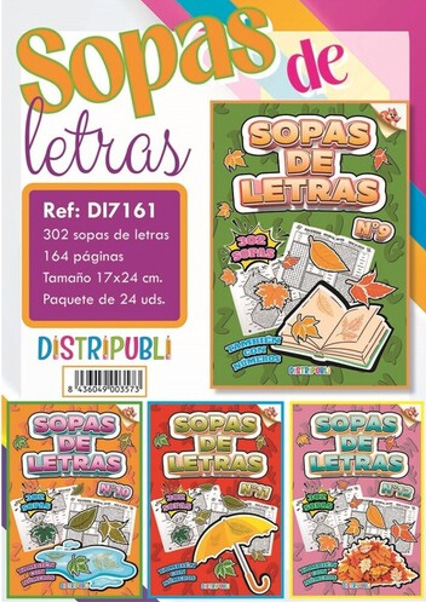 SOPA DE LETRAS 388 PAGINAS 4 TITULOS SURTIDOS