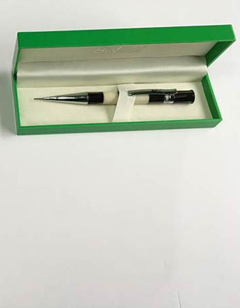 PORTAMINAS LACADO NACAR VERDE EN ESTUCHE