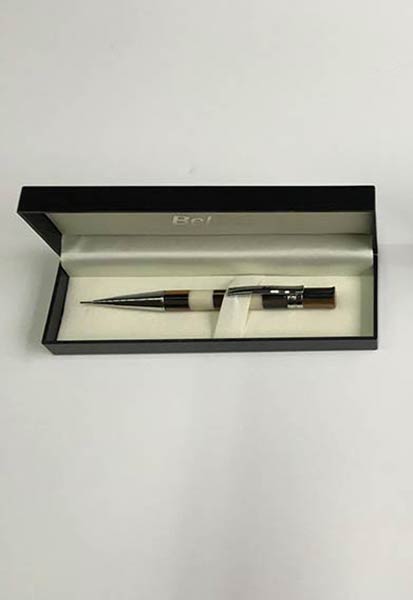 PORTAMINAS LACADO NACAR MARRON EN ESTUCHE