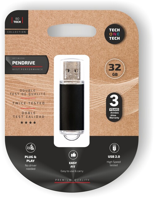 USB 32 GB NEGRO TECHONETECH