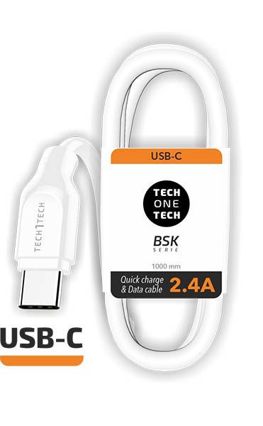 CABLE BASIK USB-A A USB-C 1 METRO 2,4A BLANCO