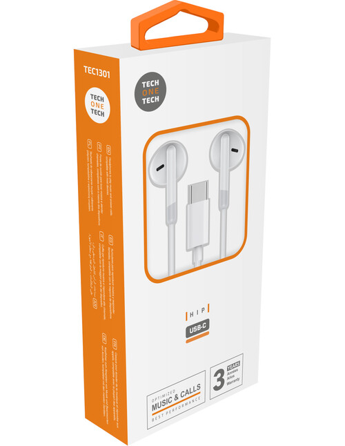AURICULARES HIP BLANCOS INTRAURAL CON USB-C