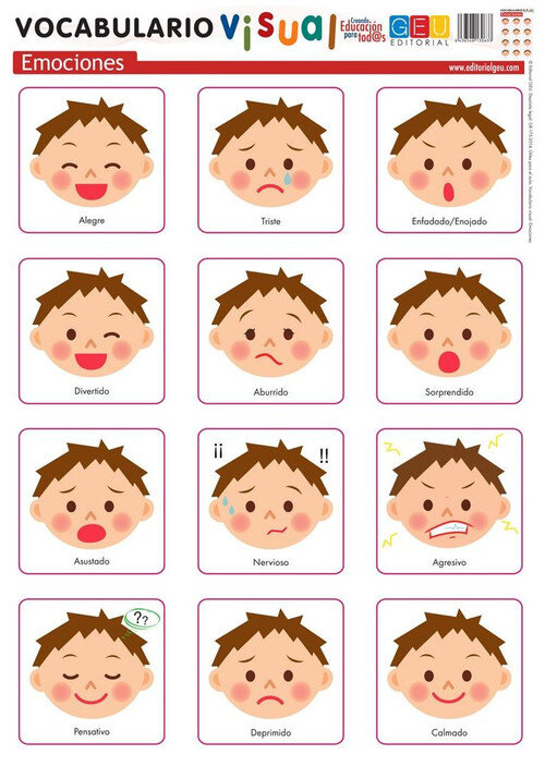 EMOCIONES-LAMINAS VOCABULARIO VISUAL