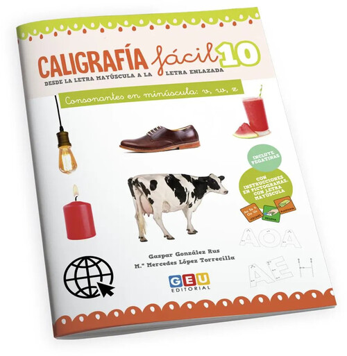 CALIGRAFIA FACIL 10. CONSONANTES EN MINUSCULA V, W, Z.
