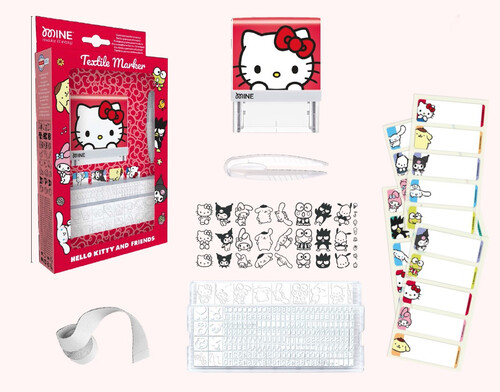 SET SELLO TEXTIL HELLO KITTY C/LETRAS,NUMEROS Y 20 ETIQUET