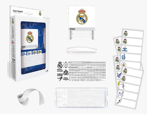 SET SELLO TEXTIL REAL MADRID C/LETRAS, NUMEROS Y 20 ETIQUET