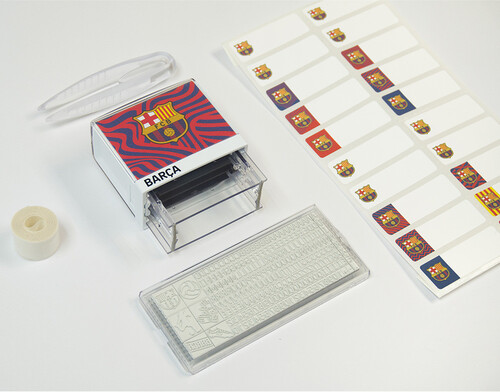 SET SELLO TEXTIL FC BARCELONA C/LETRAS, NUMEROS Y 20 ETIQUE