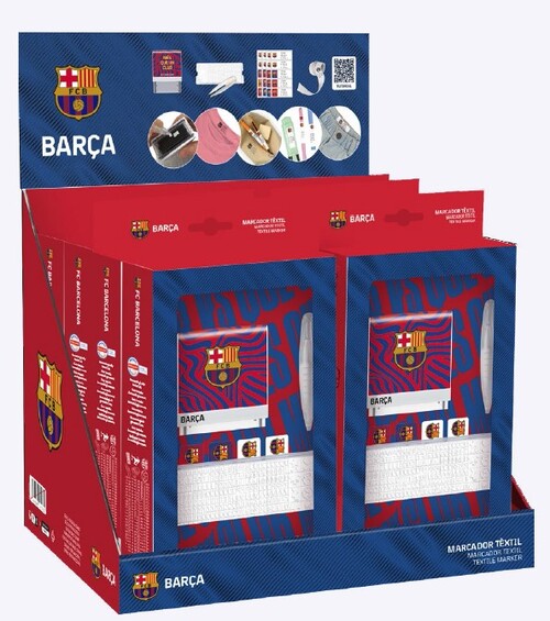 EXPOSITOR 12 SET SELLO TEXTIL FC BARCELONA