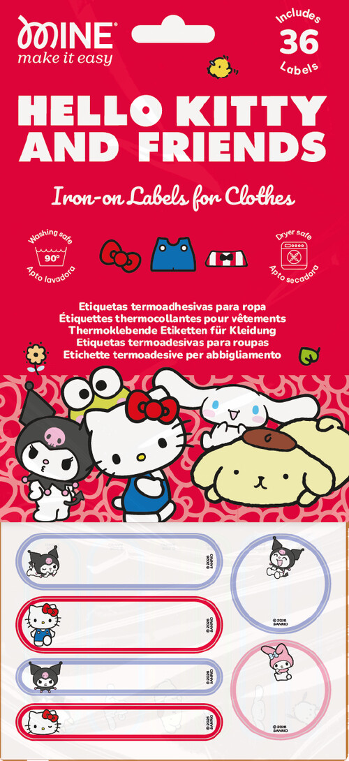 ETIQUETAS TERMOADHESIVAS ROPA HELLO KITTY SURT. 36U BLISTER