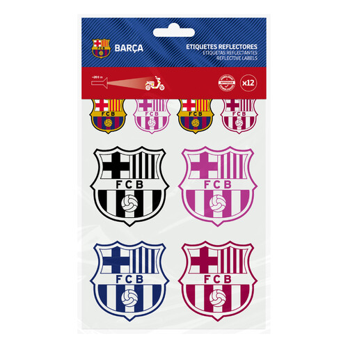 ETIQUETAS REFLECTANTES FC BARCELONA 12U BLISTER