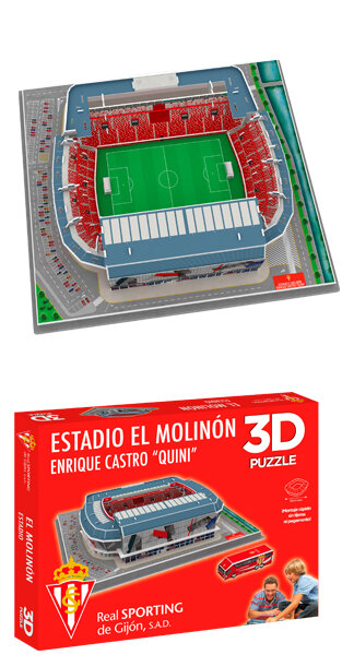 PUZZLE ESTADIO 3D EL MOLINON REAL SPORTING DE GIJON