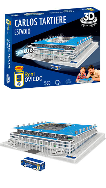 PUZZLE ESTADIO 3D CARLOS TARTIERE REAL OVIEDO CON LUZ