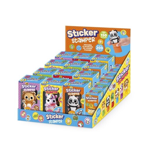 EXPOSITOR STICKER STAMPER (6 MOD X 2 UDS + 6 RECAMB X 1U)
