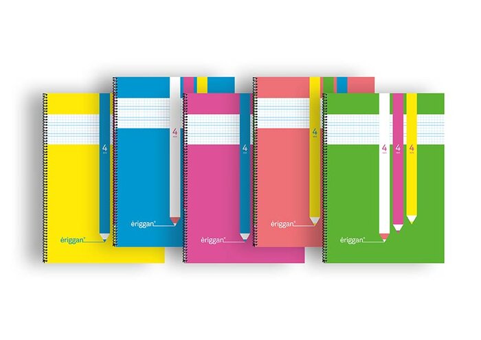 BLOCK FOLIO 4MM CUADROVIA 80H 90GR TAPA PP ERIGGAN PACK 5