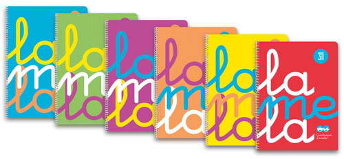 BLOCK LAMELA FOLIO 3MM SURTIDOS PP 90GR 80H-PACK 6U