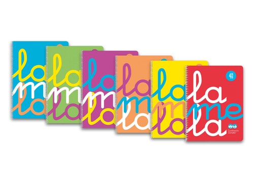 BLOCK LAMELA FOLIO 4MM SURTIDOS PP 90GR 80H-PACK 6U