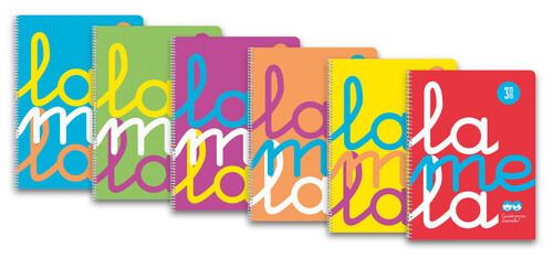 BLOCK LAMELA FOLIO 4MM SURTIDOS PP 90GR 80H-PACK 6U