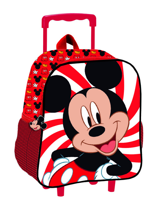 MOCHILA PEQUE�A C/CARRO MICKEY 3D ESPIRAL