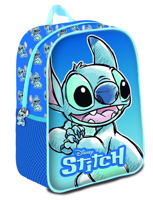 MOCHILA MEDIANA 3D STITCH BLUE