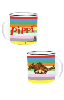 TAZA PIPPI BLANCA CON RAYAS HORIZONTALES