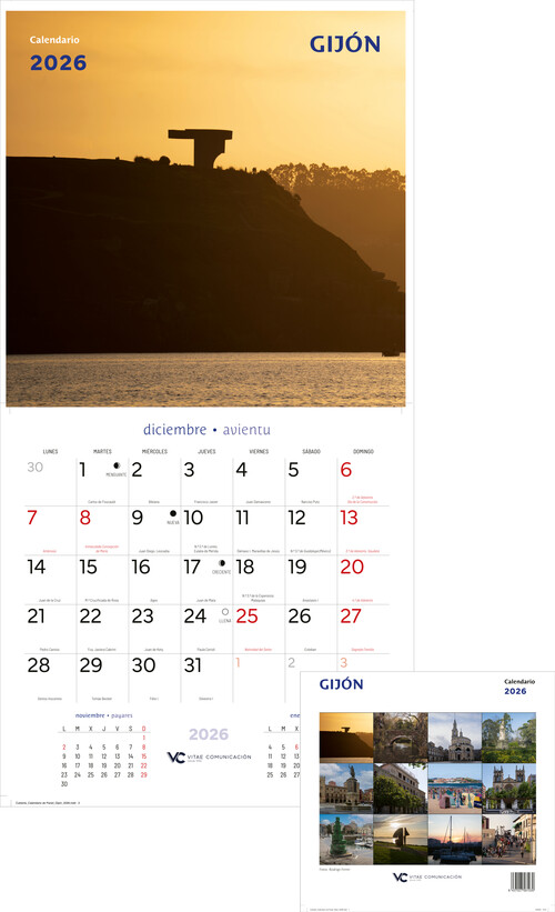 CALENDARIO 2026 PARED GIJON