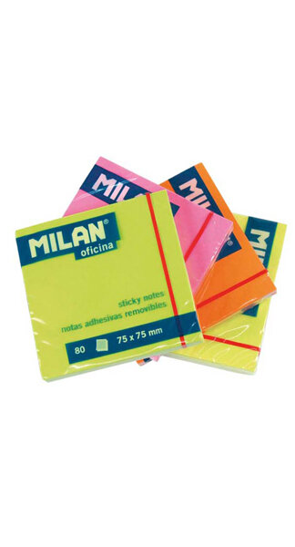 TACO NOTAS QUITA Y PON 76X76 NEON AMARILLO PACK 10U